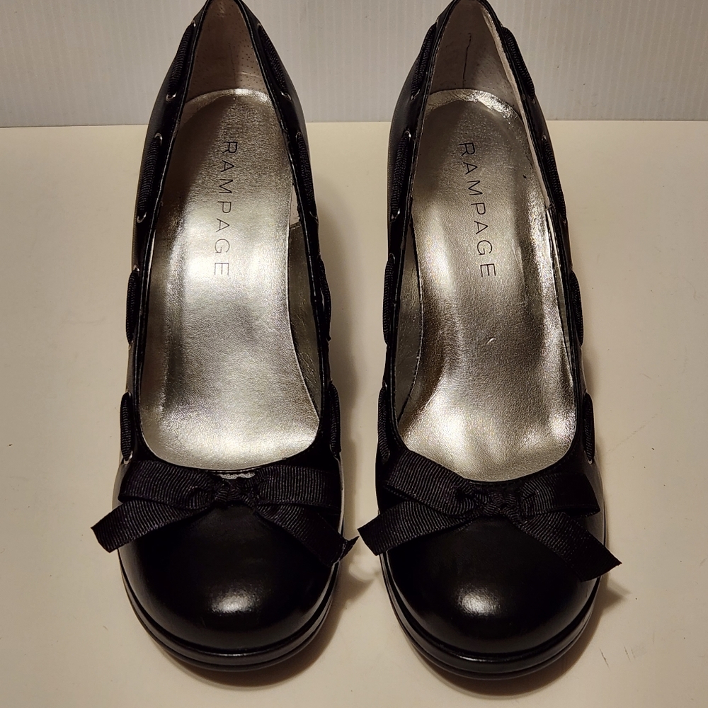 Rampage, 8.5, Black Round toe